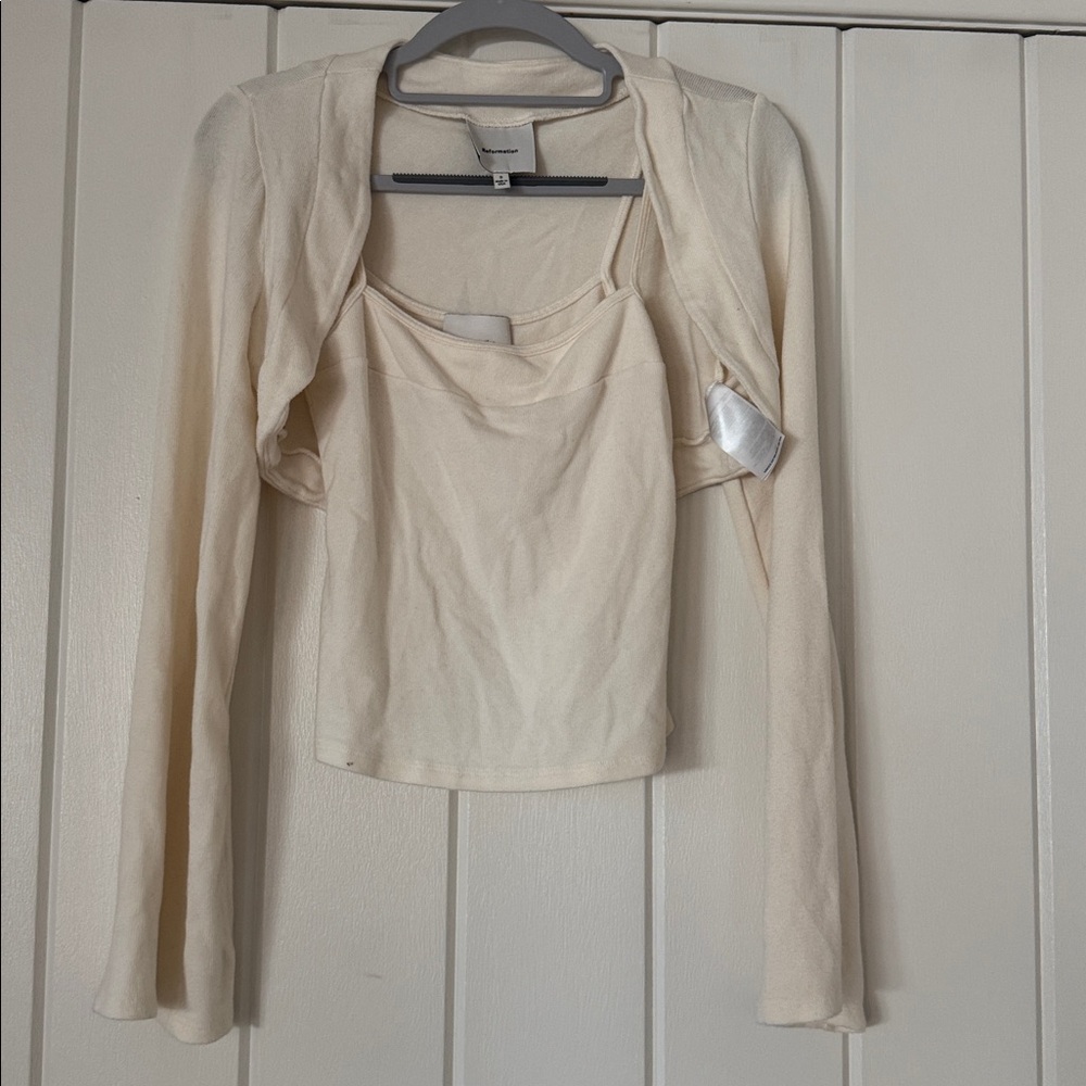 Reformation Chloe Knit Shrug Set - Small